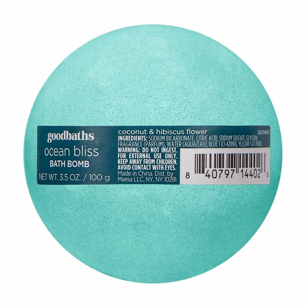 GOODBATHS Ocean Bliss Bath Bomb - Blue